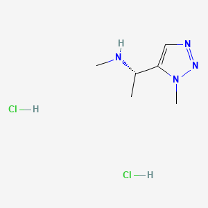 molecular formula C6H14Cl2N4 B13470850 methyl[(1S)-1-(1-methyl-1H-1,2,3-triazol-5-yl)ethyl]amine dihydrochloride 