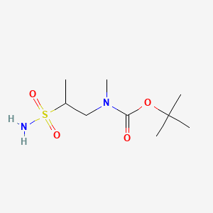 molecular formula C9H20N2O4S B13470867 tert-butyl N-methyl-N-(2-sulfamoylpropyl)carbamate 