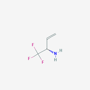 molecular formula C4H6F3N B13470876 (S)-1,1,1-Trifluorobut-3-en-2-amine 