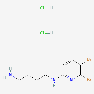 molecular formula C9H15Br2Cl2N3 B13470891 N1-(5,6-dibromopyridin-2-yl)butane-1,4-diamine dihydrochloride 