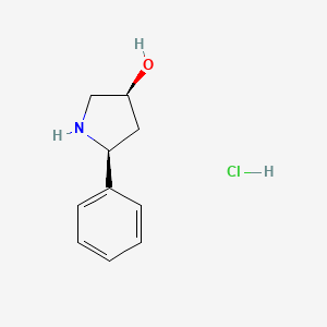 molecular formula C10H14ClNO B13470902 rac-(3R,5R)-5-phenylpyrrolidin-3-olhydrochloride CAS No. 2840015-89-4