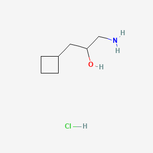 molecular formula C7H16ClNO B13470924 1-Amino-3-cyclobutylpropan-2-ol hydrochloride 