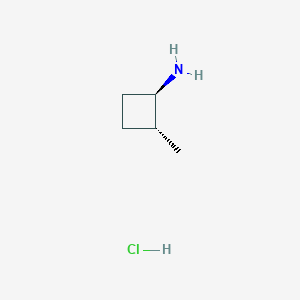 molecular formula C5H12ClN B13470988 rac-(1R,2R)-2-methylcyclobutan-1-amine hydrochloride 