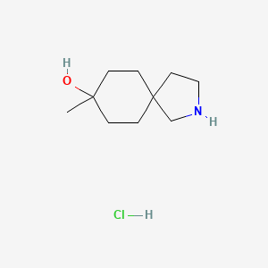 molecular formula C10H20ClNO B13471051 8-Methyl-2-azaspiro[4.5]decan-8-ol hydrochloride 