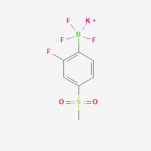 molecular formula C7H6BF4KO2S B13471075 Potassium [2-Fluoro-4-(methylsulfonyl)phenyl]trifluoroborate 