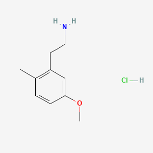 molecular formula C10H16ClNO B13471076 2-(5-Methoxy-2-methylphenyl)ethan-1-amine hydrochloride 