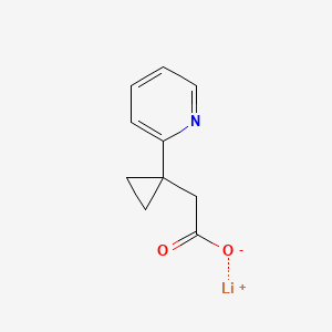 molecular formula C10H10LiNO2 B13471114 Lithium(1+) 2-[1-(pyridin-2-yl)cyclopropyl]acetate 