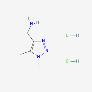 molecular formula C5H12Cl2N4 B13471138 1-(1,5-dimethyl-1H-1,2,3-triazol-4-yl)methanamine dihydrochloride 