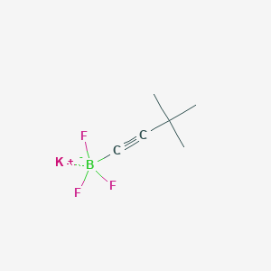 molecular formula C6H9BF3K B13471151 Potassium (3,3-dimethylbut-1-yn-1-yl)trifluoroborate 