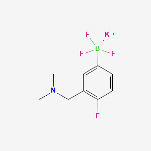 molecular formula C9H11BF4KN B13471166 Potassium (3-((dimethylamino)methyl)-4-fluorophenyl)trifluoroborate 