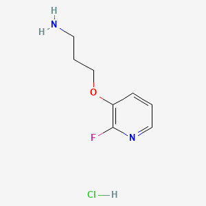 molecular formula C8H12ClFN2O B13471171 3-[(2-Fluoropyridin-3-yl)oxy]propan-1-amine hydrochloride CAS No. 2866319-40-4