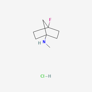 molecular formula C8H15ClFN B13471187 4-fluoro-N-methylbicyclo[2.2.1]heptan-1-amine hydrochloride 