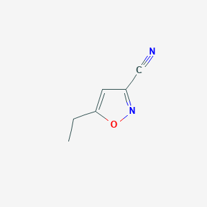 molecular formula C6H6N2O B13471217 5-Ethyl-1,2-oxazole-3-carbonitrile 