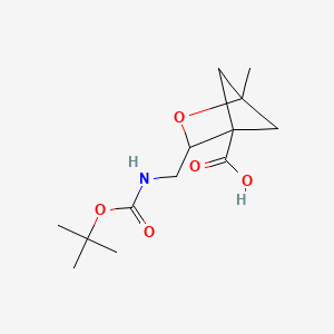 molecular formula C13H21NO5 B13471222 3-({[(Tert-butoxy)carbonyl]amino}methyl)-1-methyl-2-oxabicyclo[2.1.1]hexane-4-carboxylic acid 