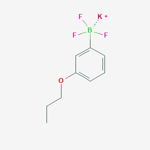 molecular formula C9H11BF3KO B13471224 Potassium trifluoro(3-propoxyphenyl)borate 