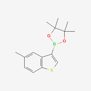 molecular formula C15H19BO2S B13471245 4,4,5,5-Tetramethyl-2-(5-methylbenzo[b]thiophen-3-yl)-1,3,2-dioxaborolane 