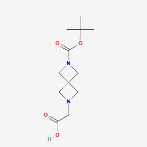 molecular formula C12H20N2O4 B13471275 2-(2-Tert-butoxycarbonyl-2,6-diazaspiro[3.3]heptan-6-yl)acetic acid 