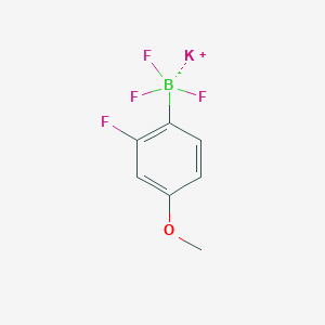 molecular formula C7H6BF4KO B13471303 Potassium trifluoro(2-fluoro-4-methoxyphenyl)boranuide 