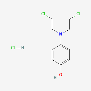 molecular formula C10H14Cl3NO B13471320 4-[Bis(2-chloroethyl)amino]phenolhydrochloride CAS No. 1457-06-3