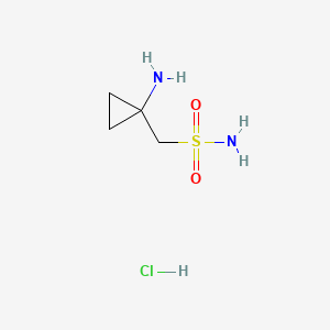 molecular formula C4H11ClN2O2S B13471328 (1-Aminocyclopropyl)methanesulfonamide hydrochloride 