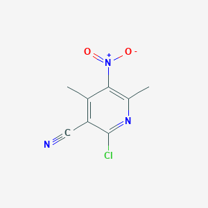 molecular formula C8H6ClN3O2 B1347148 2-氯-4,6-二甲基-5-硝基烟腈 CAS No. 6220-77-5