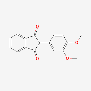 molecular formula C17H14O4 B1347157 2-(3,4-Dimethoxyphenyl)-1H-indene-1,3(2H)-dione CAS No. 1470-38-8