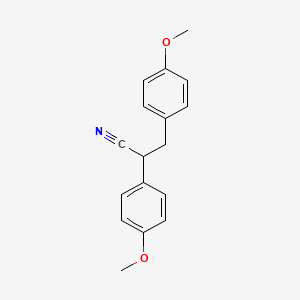 molecular formula C17H17NO2 B1347172 2,3-Bis(4-methoxyphenyl)propanenitrile CAS No. 72035-46-2