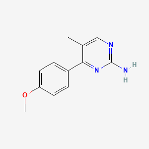 molecular formula C12H13N3O B1347173 4-(4-Methoxyphenyl)-5-methylpyrimidin-2-amine CAS No. 61541-78-4