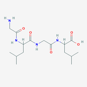 B1347210 2-[[2-[[2-[(2-Aminoacetyl)amino]-4-methylpentanoyl]amino]acetyl]amino]-4-methylpentanoic acid CAS No. 53843-92-8