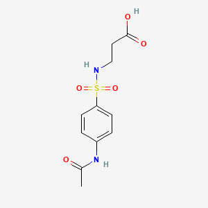 molecular formula C11H14N2O5S B1347232 3-[(4-Acetamidophenyl)sulfonylamino]propanoic acid CAS No. 7478-88-8