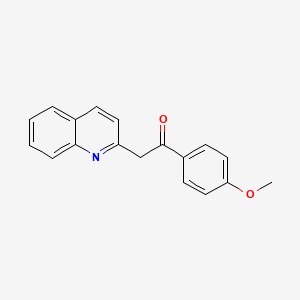 molecular formula C18H15NO2 B1347236 1-(4-甲氧基苯基)-2-喹啉-2-基乙酮 CAS No. 7469-86-5