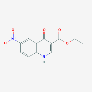 molecular formula C12H10N2O5 B1347241 4-ヒドロキシ-6-ニトロキノリン-3-カルボン酸エチル CAS No. 103514-53-0