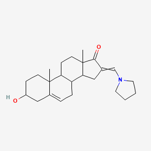 molecular formula C24H35NO2 B1347292 3-hydroxy-10,13-dimethyl-16-(pyrrolidin-1-ylmethylidene)-2,3,4,7,8,9,11,12,14,15-decahydro-1H-cyclopenta[a]phenanthren-17-one 
