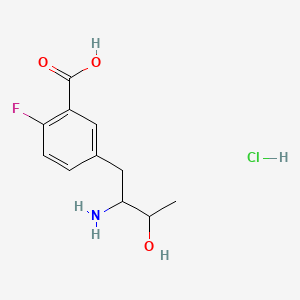 5-(2-Amino-3-hydroxybutyl)-2-fluorobenzoic acid hydrochloride