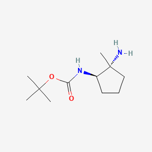 rac-tert-butyl N-[(1R,2R)-2-amino-2-methylcyclopentyl]carbamate