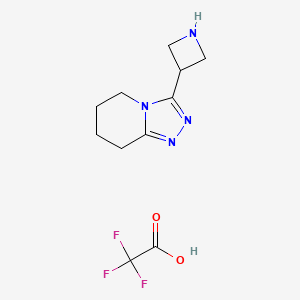 3-{5H,6H,7H,8H-[1,2,4]triazolo[4,3-a]pyridin-3-yl}azetidine, trifluoroacetic acid