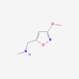 molecular formula C6H10N2O2 B13473061 [(3-Methoxy-1,2-oxazol-5-yl)methyl](methyl)amine 