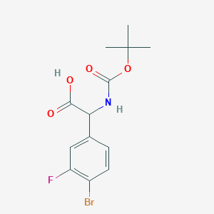 2-(4-Bromo-3-fluorophenyl)-2-{[(tert-butoxy)carbonyl]amino}aceticacid