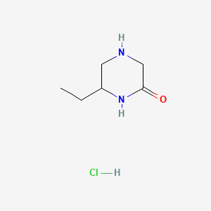 molecular formula C6H13ClN2O B13473071 6-Ethylpiperazin-2-one hydrochloride 