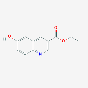 molecular formula C12H11NO3 B1347310 Ethyl 6-hydroxyquinoline-3-carboxylate CAS No. 6972-86-7