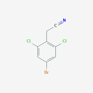 molecular formula C8H4BrCl2N B13473111 2-(4-Bromo-2,6-dichlorophenyl)acetonitrile 