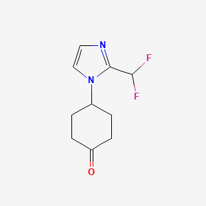 4-[2-(difluoromethyl)-1H-imidazol-1-yl]cyclohexan-1-one