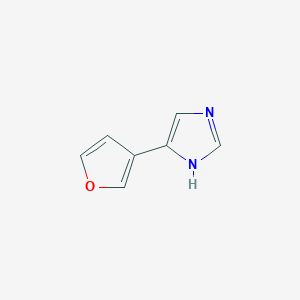 molecular formula C7H6N2O B13473125 5-(3-Furanyl)-1H-imidazole 