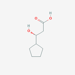 molecular formula C8H14O3 B13473173 (R)-3-Cyclopentyl-3-hydroxypropanoic acid 