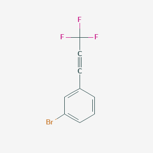 molecular formula C9H4BrF3 B13473192 1-Bromo-3-(3,3,3-trifluoroprop-1-yn-1-yl)benzene 