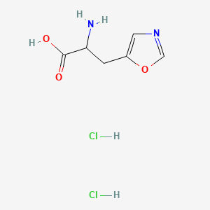 molecular formula C6H10Cl2N2O3 B13473201 2-Amino-3-(1,3-oxazol-5-yl)propanoic acid dihydrochloride 