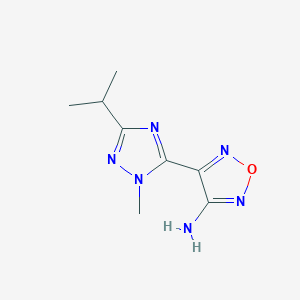 molecular formula C8H12N6O B13473216 4-(3-Isopropyl-1-methyl-1h-1,2,4-triazol-5-yl)-1,2,5-oxadiazol-3-amine 