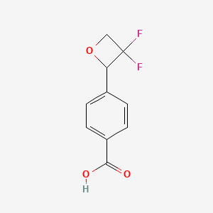 molecular formula C10H8F2O3 B13473218 4-(3,3-Difluorooxetan-2-yl)benzoic acid CAS No. 2913268-13-8