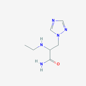 molecular formula C7H13N5O B13473228 2-(Ethylamino)-3-(1h-1,2,4-triazol-1-yl)propanamide 