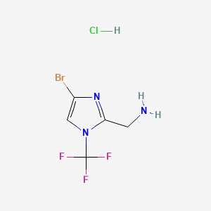 1-[4-bromo-1-(trifluoromethyl)-1H-imidazol-2-yl]methanamine hydrochloride